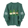 thumbnail image 4 of TaTaai Ladies Long Sleeve St Patricks Day Graphic Sweatshirt Crewneck Casual Pullover Fleece Lined Loose Fit Holiday Wear Gift, 4 of 7