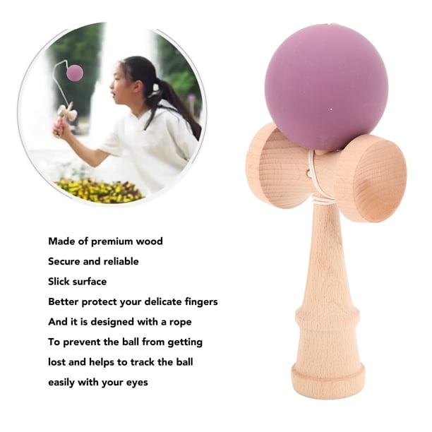 Iplusmile Set De 2 Kendamas De Madera – Juguete Educativo De Coordinación Mano-Ojo Para Niños, Tamaño Mediano (12.8 Cm)