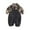 Coffee, variant on Infant Long Sleeve Plaid Shirt with Denim Overalls Set Button Down Collar Casual Outfit for Children Boys and Girls