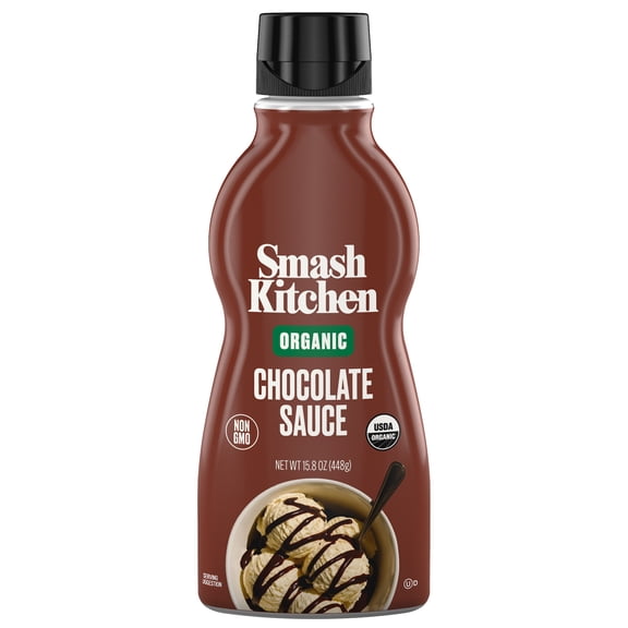 Smash Kitchen Organic Non-GMO Chocolate Dessert Sauce, 15.8 oz
