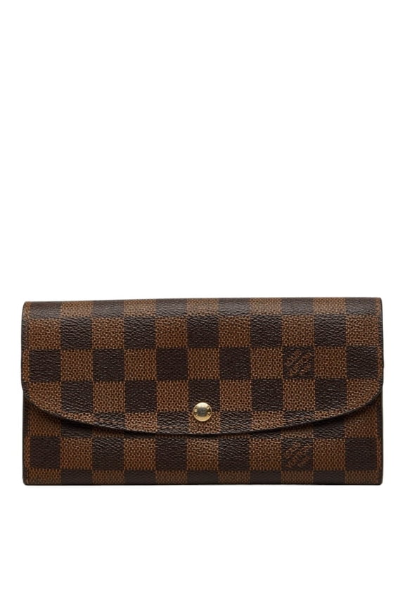 Pre-Owned Louis Vuitton Damier Portefeuille Emilie Long Wallet N63019 Brown Women's LOUIS...