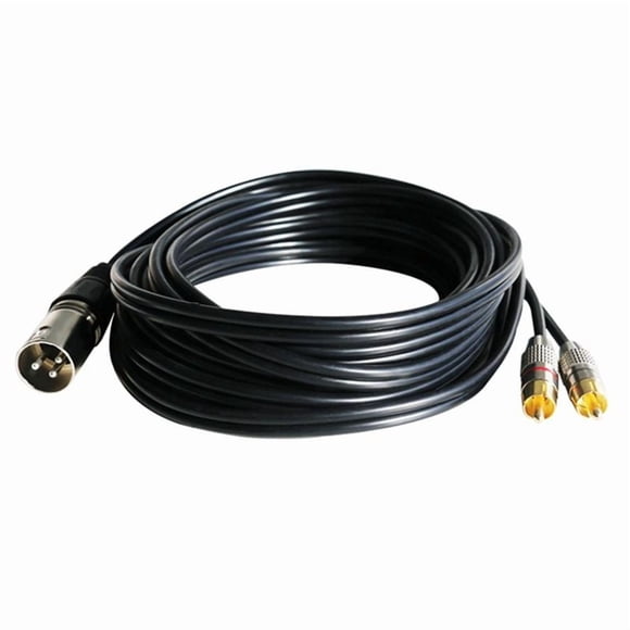 Cable RCA de Audio 2RCA Macho una XLR 3 Macho Cannon Amplificador Mezclador Enchufe AV Cable XLR una Dual RCA Cable 2M