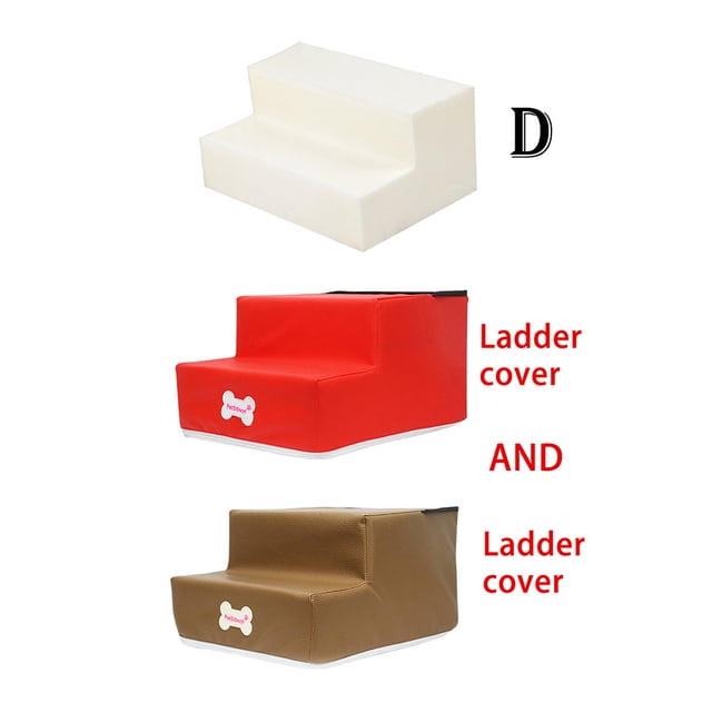 TIMIFIS Dog Pet Stairs Steps New 2 Steps Leather Pet Non-slip Bottom Stairs And Ladder Cover CombinationFall/Winter