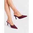 thumbnail image 2 of On feet& in love Women's Pointed Toe Suede Mule Heels - Slip-On Stilettos for Office & Party - Size 11, 2 of 8