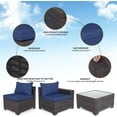 thumbnail image 6 of LEVELEVE 7 Pieces Outdoor Patio Furniture Sets,Rattan Conversation Sectional Set,Manual Weaving Wicker Patio Sofa with Tea Table, 6 of 7