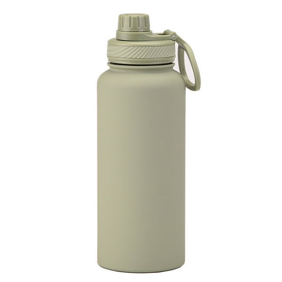 1L stainless steel sports water bottle, large-capacity thermos bottle, portable outdoor water cup with handle