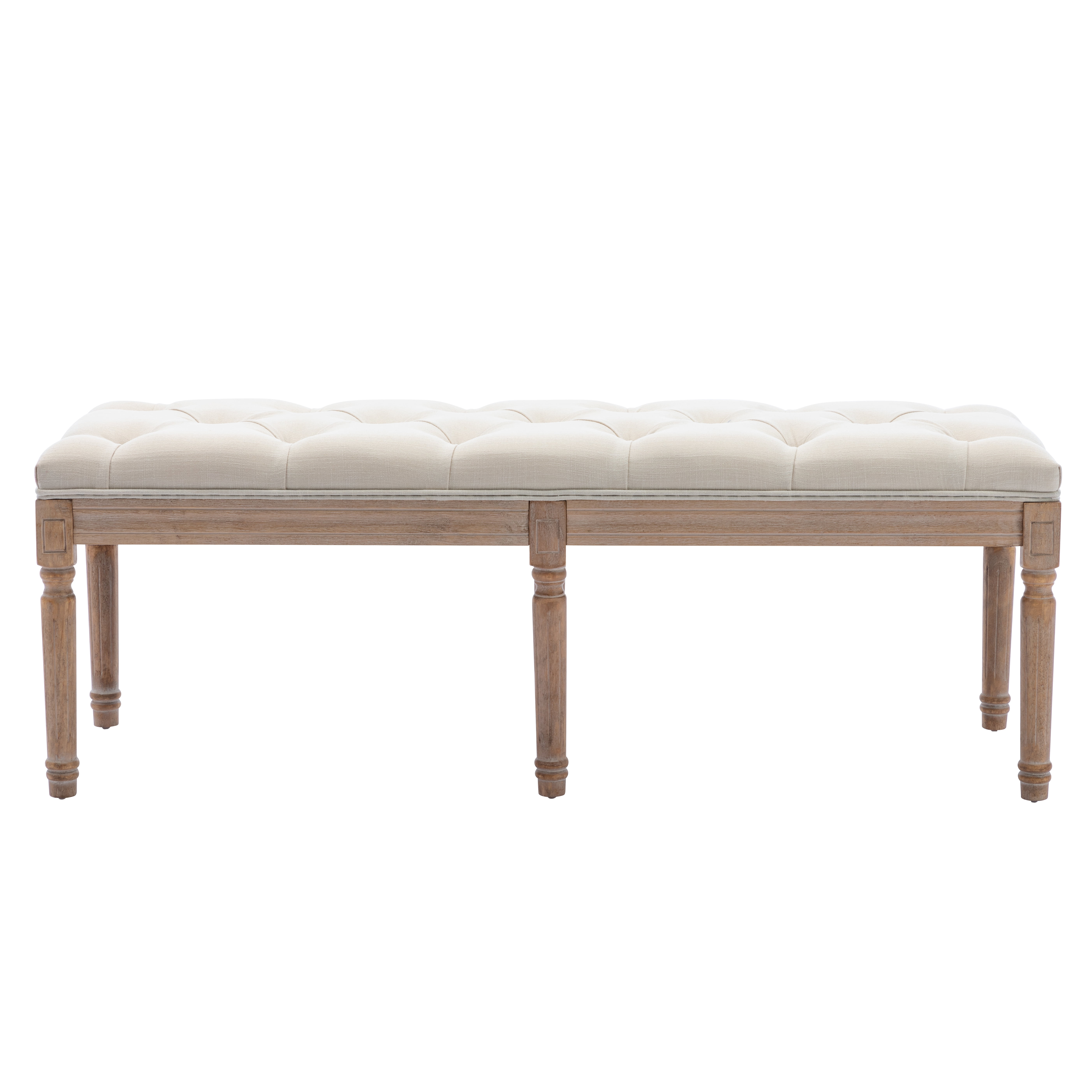 Mid Century French Bench Upholstered Bedroom Bench for Entryway Hallway ...