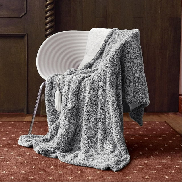Heated Blanket Electric Throw 50” x 60” -Heated Throw Blanket with 5 Heating Levels & 3 Hours Auto Off Machine Washable Over-Heat Protect(Racoon)