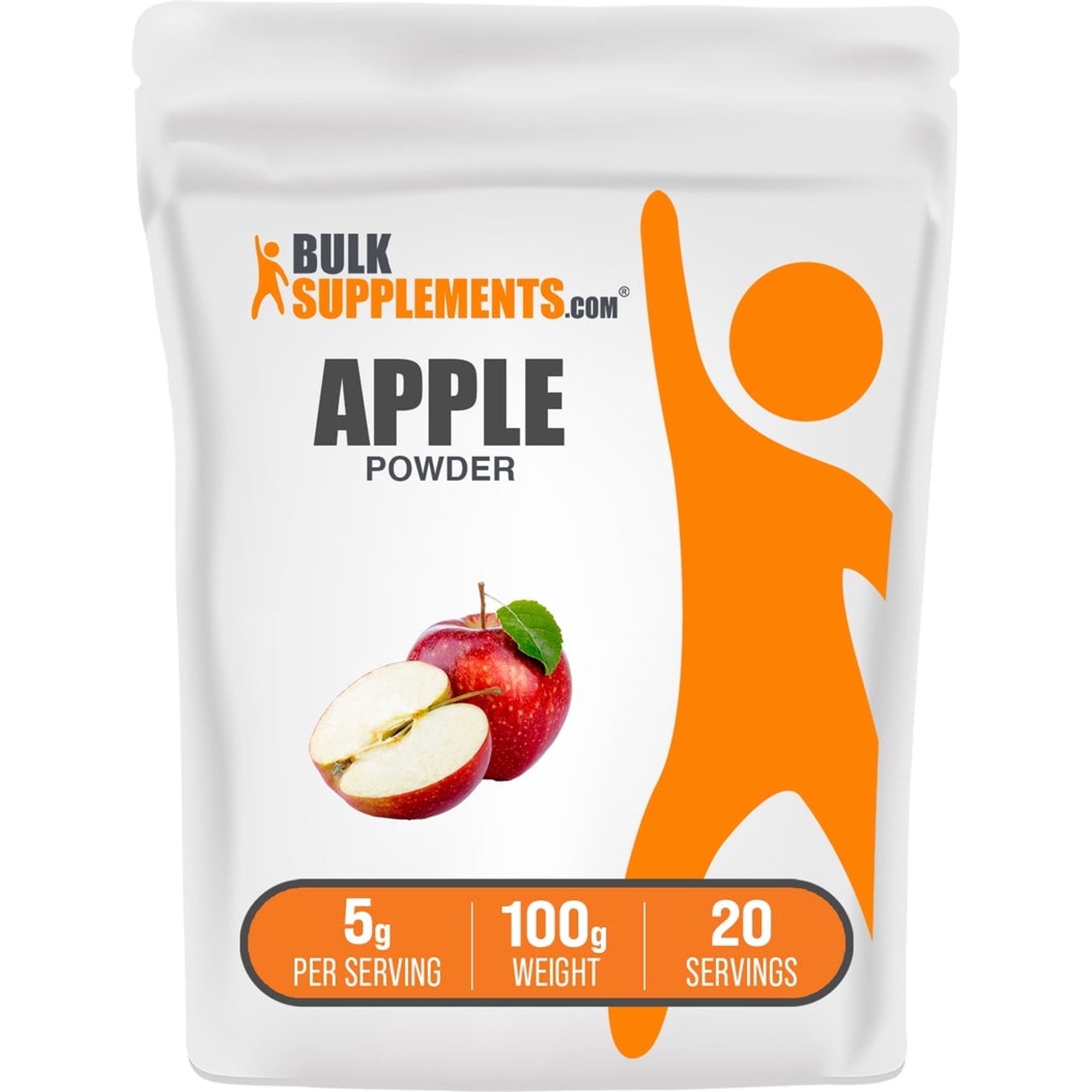 BulkSupplements Apple Powder, Fiber Supplement, Natural Flavor, 100g, 20 Servings