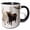 Black/White, variant on 3drose, Usa, Wy, Yellowstone Np. Female Moose Eating Willow Branches in Snow., 11oz Two-tone Green Mug