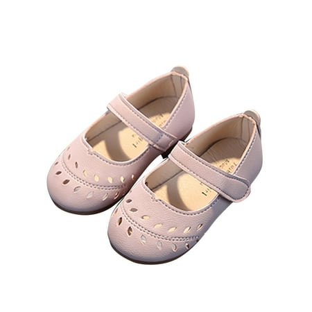 

cngelg Fashion Autumn Girls Casual Shoes Flat Lightweight Hook Loop Solid Color Hollow Breathable Comfortable Solid Color Riding Boots Size 1 Toddler Girls Ridding Boots High Heels for Girls