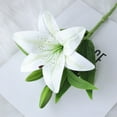 thumbnail image 6 of Clearance! Artificial Flowers Decoration FNGZ Artificial Tiger Lily Flowers Easter Real Touch Lily Latex Lilies Flowers Artificial Bouquet Faux Latex with Rods for Home Decoration Wedding, 6 of 6