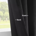 thumbnail image 4 of Cortinas Joydeco de terciopelo negro, 244 cm de longitud, 2 paneles, 70%-80% opacas, 4 of 7