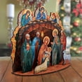 thumbnail image 5 of Orthodox Nativity Scene with Angels Decorative Village Eco Wood Set by G. Debrekht Nativity Holiday Decor - 852762, 5 of 9