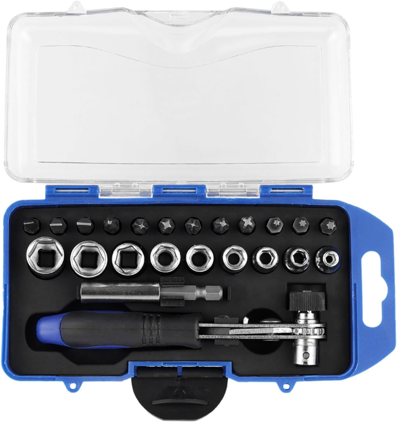Gamvdout DIY Tool Kit 38/23/22pcs Sleeve Screwdriver Ratchet Wrench Socket Spanner Drill Tool Sets