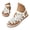 White, variant on Orthopedic lace flower flat sandals for women, non-slip soft sole elastic strap shoes, comfortable summer sandals Light Blue 39