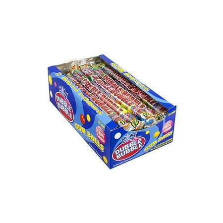 Dubble Bubble Gum Ball Tubes Assorted, 24 Count