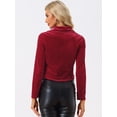 thumbnail image 4 of Chaqueta de motociclista Allegra K terciopelo Rojo XL, 4 of 5