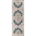 thumbnail image 2 of BNM Vintage Medallion Indoor Runner Rug, 2' 7" x 8', Teal, 2 of 5