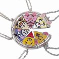 thumbnail image 1 of Set of 6pcs Best Friend Necklaces Clavicle Chain with Magnetic Animal Pendants, 1 of 5