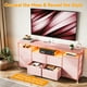thumbnail image 5 of Cómoda Moderna de 10 Cajones para Entrada o Salón, Consola Recibidor con LED, Tomas de Corriente, Gran Capacidad y Soporte para TV 65-75 Pulgadas – Color rosa, 5 of 8