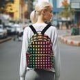 thumbnail image 7 of FORMRS Mini Backpack Purse for Women Travel Daypack Casual Shoulder Bag, Pink Block Pattern, 7 of 7