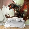 thumbnail image 2 of IDEA4WALL 4pcs Dark Evil Dragon Peel and Stick Wallpaper Removable Wall Murals Large Wall Stickers for Home Decoration, 66"x24", 2 of 5