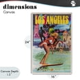 thumbnail image 4 of Stupell Industries Victorian Vintage Los Angeles Travel Canvas Art, 16 x 24, by Vintage Posters, 4 of 8