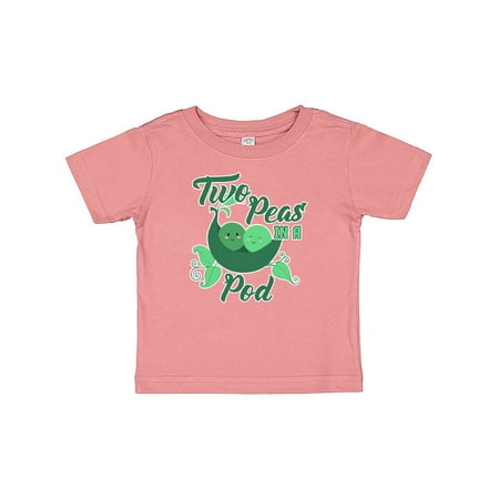 

Inktastic Two Peas In A Pod with Faces Gift Baby Boy or Baby Girl T-Shirt