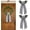 Size 5"x50", variant on Striped Wreath Sash for Front Door, Nylon Wreath Ribbon for Porch, Entryway and Home Decor