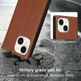thumbnail image 5 of Dteck for iPhone 12/12 Pro Wallet Case, PU Leather with Card Holder Kickstand Magnetic Flip Shockproof Case 6.1 Inch,Brown, 5 of 6