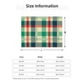 thumbnail image 4 of YFYANG Lightweight Warm Flannel Blanket, Green Vintage Plaid Texture Throw Blanket for Bed, Sofa, Travel, Camping, 60"x50", 4 of 7
