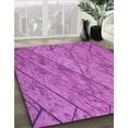 thumbnail image 2 of Ahgly Company Indoor Round Patterned Bright Neon Pink Purple Area Rugs, 8' Round, 2 of 6