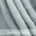 thumbnail image 5 of PiccoCasa Soft Warm Flannel Fleece Blanket for Sofa Couch, Light Gray 70"x78", 5 of 8
