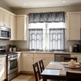 thumbnail image 6 of 3 Piece Kitchen Curtain Set Small Coffee Curtains for Basement - Filtering Heat Insulating Polyester Semi Sheer Valance for Living Room Bedroom Dining Area Window Treatment, 6 of 6