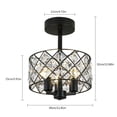 thumbnail image 2 of Modern 3-Light Crystal Chandelier Light Fixture Pendant Lamp Living Room Lamp Elegant Crystal Ceiling Lamp Hanging Pendant Light Chandelier Lighting Fixture Ceiling Light Chandelier Pendant Lamp, 2 of 12