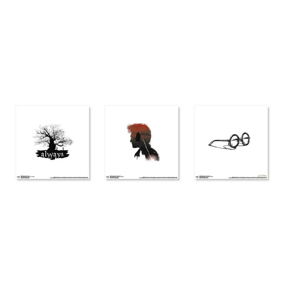 Gallery Pops Harry Potter - The Boy Who Lived Wall Art Bundle (3-Pack), Unframed Version, 12" x 12"