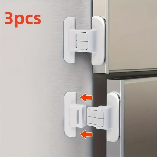 EASTIN 3pcs Refrigerator Door Closer - Automatic Locking Mechanism No Stamping Universal Compatibility Preventing Door Sagging - Enhanced Safety Lock Design Ensuring Safe Closing RV
