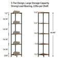 SUNMORY 5Tier Metal Corner Shelf Stand, Small Unit Bookshelf & Plant