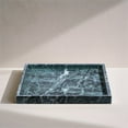 thumbnail image 3 of Meridina Furniture Barletta Green Square Marble Tray, 3 of 5