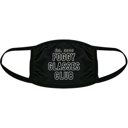 Foggy Glasses Club Est. 2020 Face Mask Funny Social Distance Quarantine Graphic Novelty Nose And Mouth Covering