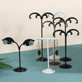 thumbnail image 5 of Earring Holder, 3pcs Earring Stand Earring Display Stands Storage Organizer Metal Rack Leaf for Photography, Bronze, 5 of 5