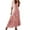Red, variant on VEKDONE Women 3/4 Sleeve Maxi Dress Trendy Print V-Neck Loose Dresses 2025 Summer Flowy Ruffle Long Skirt Casual Soft Comfy Tunics House Dress Green L