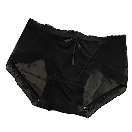 Besolor Women s Plus Size Briefs Hi Cut Full Brief Panty Lace Trimmed Cotton High Waist Underwear