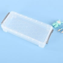 WKSCLPAI Transparency Pencil Box, Large Capacity Stationery Box, Graphene Drop-proof Construction Plastic Stationery Case, Gray