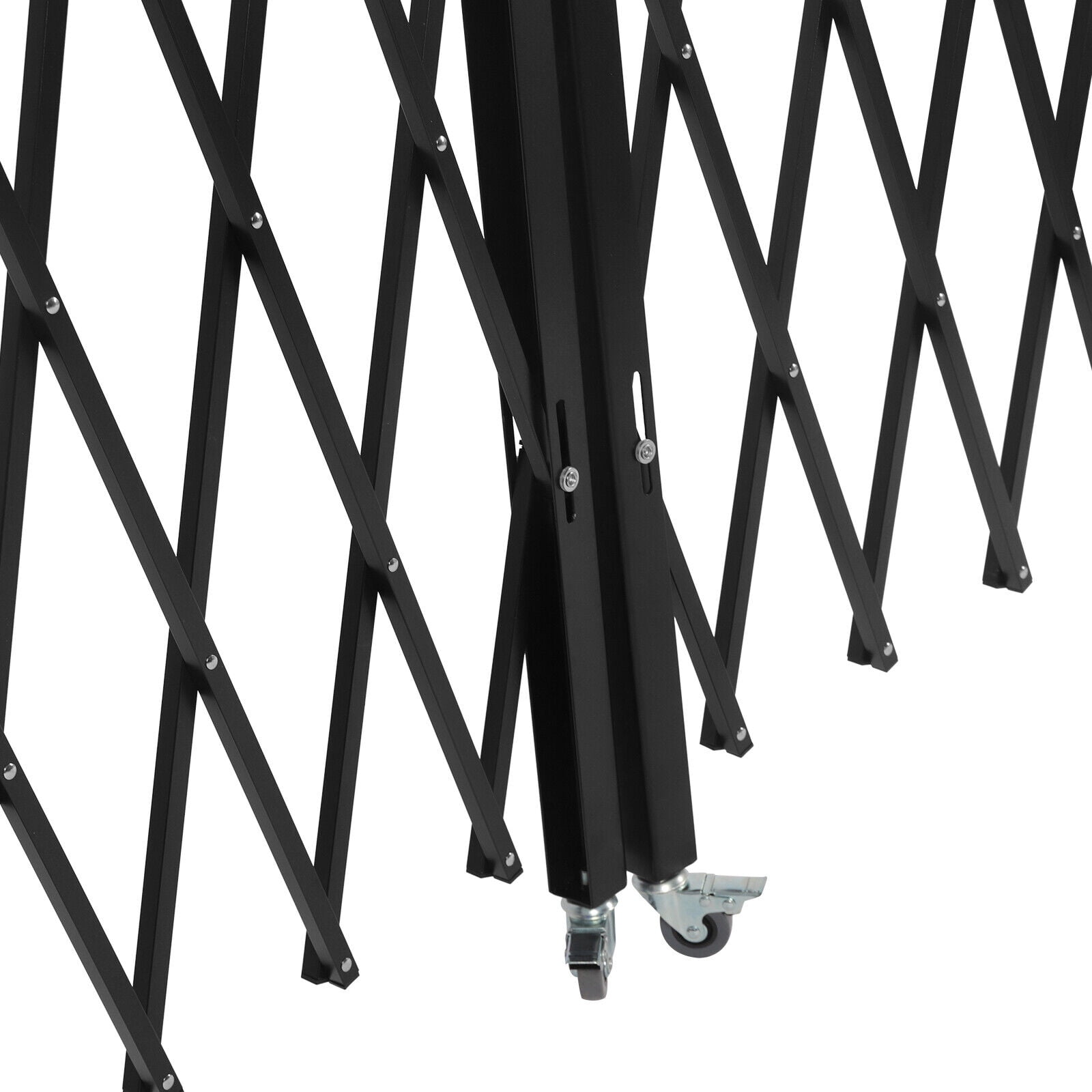Miumaeov Folding Security Gate 6-1/2"H x 12" W Double Folding Door Wall Gate with 4 Universal Wheels