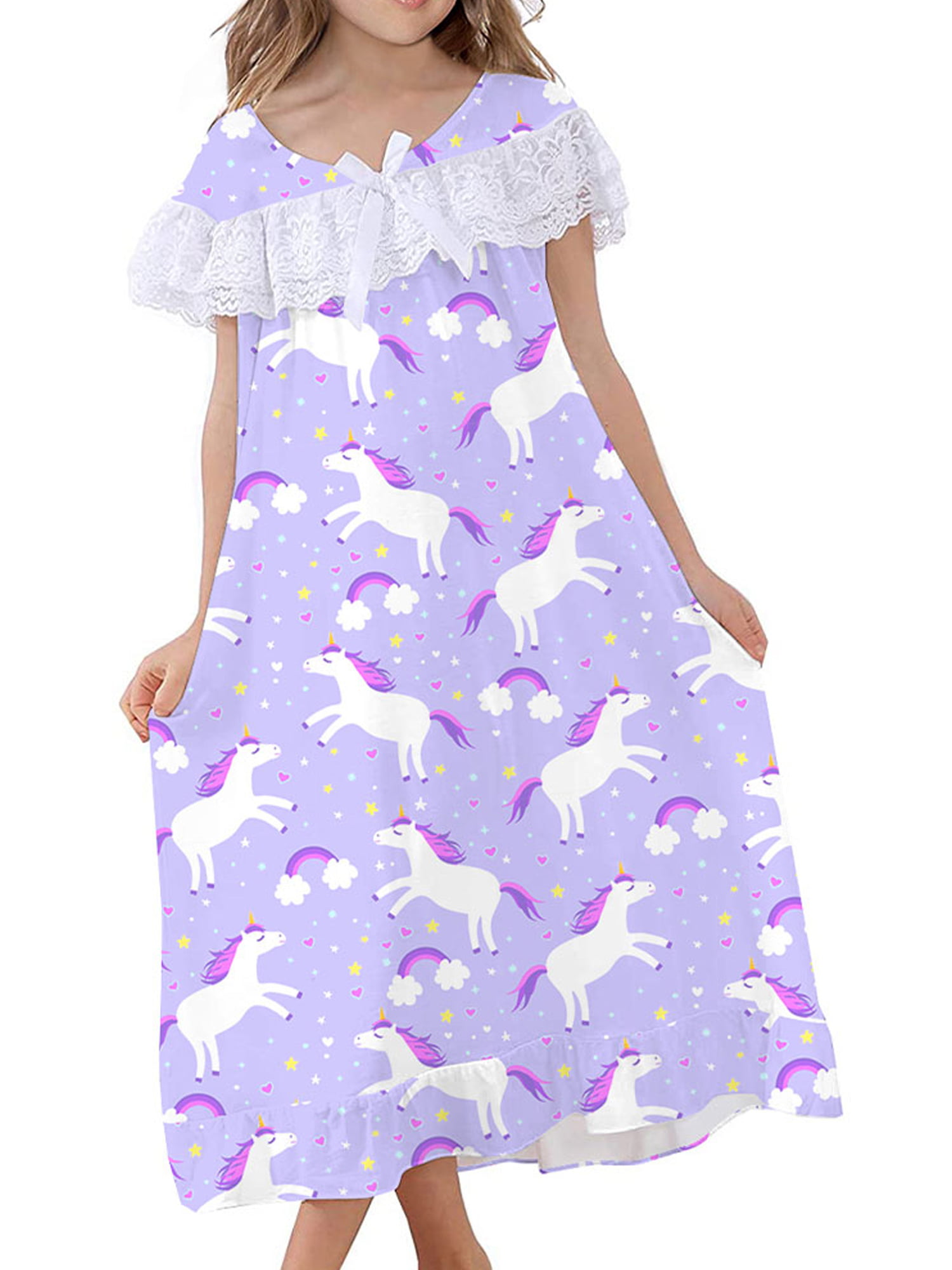 Disney Girls/Kids 3 Princess Childrens Nightie Nightdress Pyjamas Fushsia 