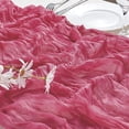 thumbnail image 4 of Holzlrgus Cheesecloth Table Runner 35 x 118 Inches Gauze Table Runner 10Ft Boho Rustic Decorations for Wedding Decor Reception Bridal Shower Holiday Party, Fuchsia, 4 of 7