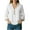 White, variant on Button Front Shirts for Women Pocked Cotton-Linen Stand Collar T-Shirt Long Sleeve Blouse Tops Solid Casual Tees Lightweight Loose Outfits Spring Summer Clothes 2026 Pink S