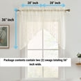 thumbnail image 2 of THD Bella Floral Rod Pocket Lace Short Cafe Swags for Small Windows - 28 x 36 Inch Length (Ivory Swags, Set of 2), 2 of 6